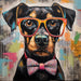 Dog With Glasses Sign Funny Animal Wall Art Dco-01178 For Wreath 10X10 Metal