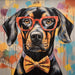 Dog With Glasses Sign Funny Animal Wall Art Dco-01190 For Wreath 10X10 Metal