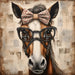 Horse With Glasses Sign Funny Animal Wall Art Dco-01165 For Wreath 10X10 Metal