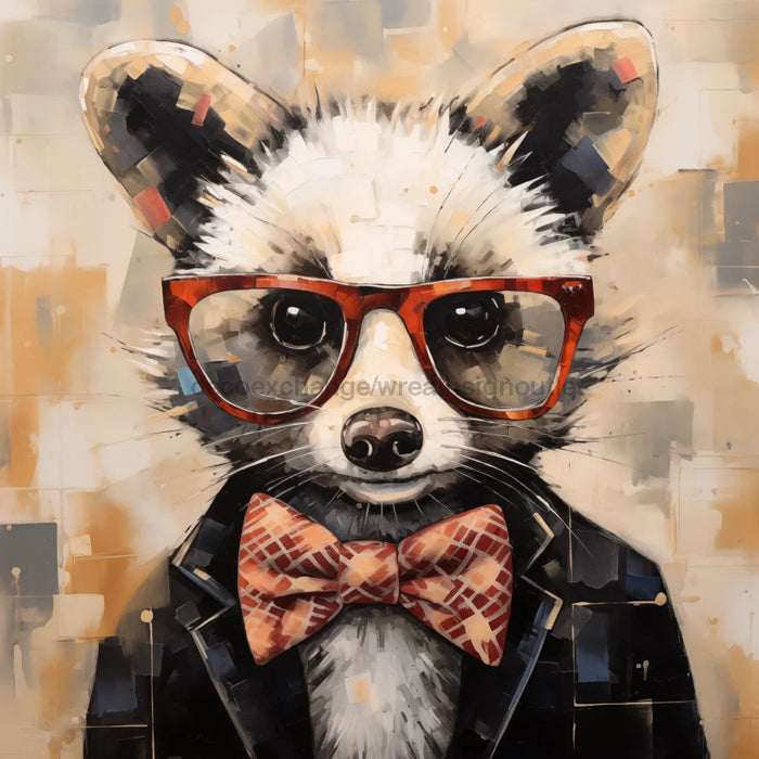 Opposum With Glasses Sign Funny Animal Wall Art Dco-01160 For Wreath 10X10 Metal