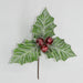 Snowy Poinsettia Leaves With Ornament Pick 12’’ Xm13571Grsn Greenery